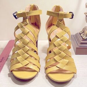 XOXO Yellow Strappy Style Dressy Sandals